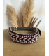 Collier chien Bohème paracorde rose et kaki | Unique