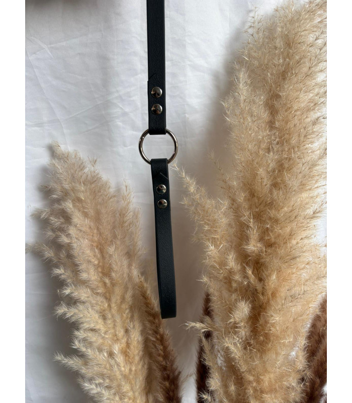 Laisse chien Élégance avec anneau | Fait main et confortable