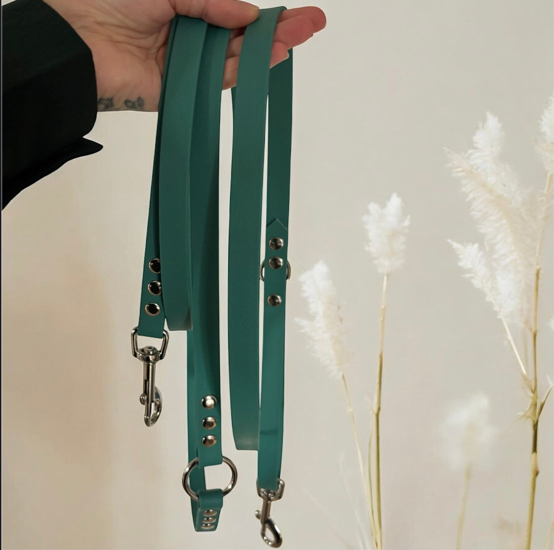 Laisse Multi-Positions 16mm- Vert chasseur