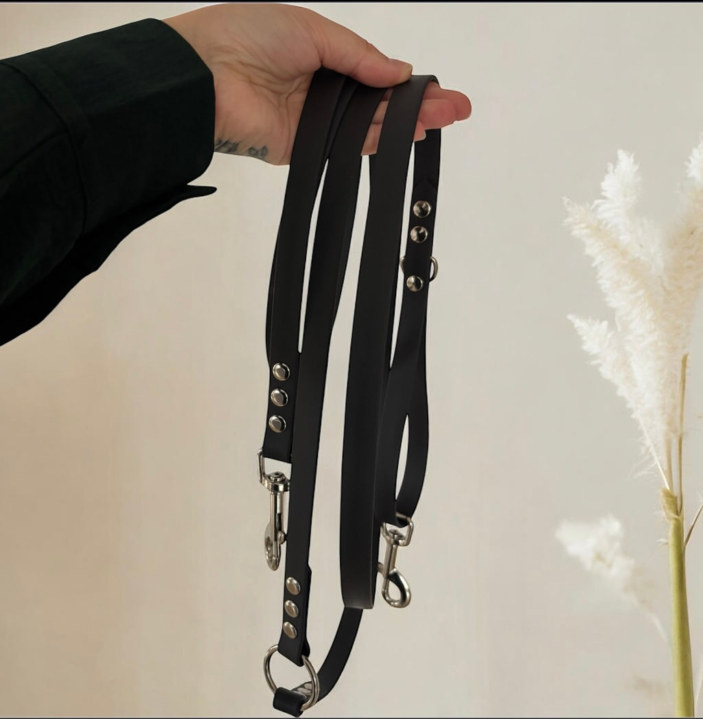 Laisse Multi-Positions 16mm- Noir